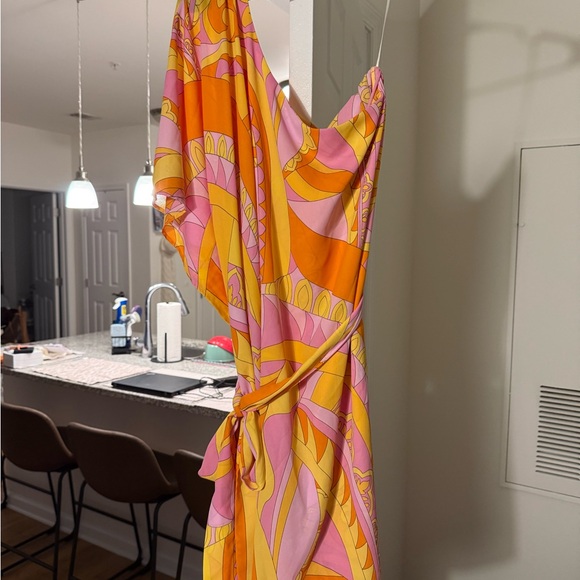 Show Me Your MuMu Pink and Yellow Dress - Picture 2 of 3